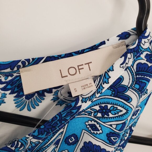 Loft Paisley Keyhole Wide Leg Jumpsuit Women Size Small NWT Summer Cruise - Picture 7 of 16